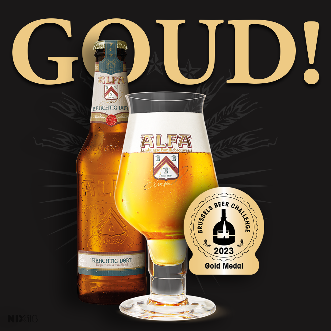 Alfa Krachtig Dort scoort goud tijdens de Brussels Beer Challenge 2023